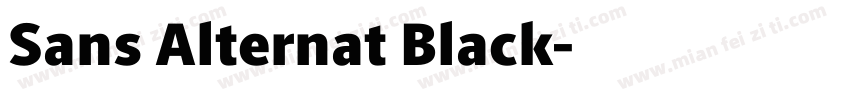 Sans Alternat Black字体转换